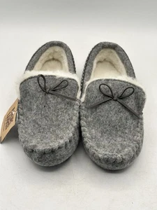 Muk Luks Damen Mokassin Hausschuhe Größe 9 Memory Foam Einlegesohlen grau neu mit Etikett - Bild 1 von 14