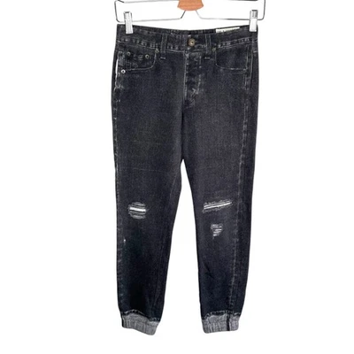 Rag & Bone Womens Black Miramar Rock Wholes Cotton Pajama Printed Denim Jean XXS - Image 1 of 4