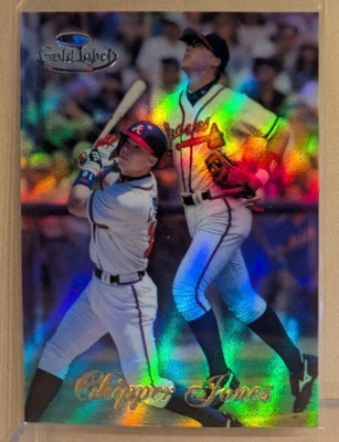 1998 Topps Gold Label Class 1 BLACK LABEL #27 Chipper Jones HOF RARE PARALLEL - Image 1 of 2