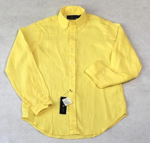 Ralph Lauren Ocean Wash Linen Shirt S Small Yellow NWT Rare! - Picture 1 of 4