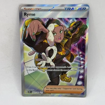 Ryme - 221/197 - Pokemon TCG Obsidian Flames (2023) - NM - Full Art - HOLO Card - Image 1 of 2