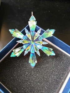 1PCS ClearAB 76*70mm Suncatcher Crystal Snowflake Wedding Ornament @ - Foto 1 di 8