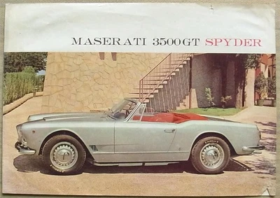 MASERATI 3500GT SPYDER Car Sales Brochure c1961 - Image 1 of 3