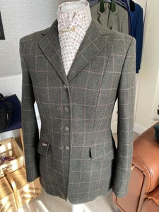 Pikeur 40 Epsom Browny Green Tweed-Altrosa Karierte Wettkampfjacke Sehr guter Zustand Gr.12 - Bild 1 von 15