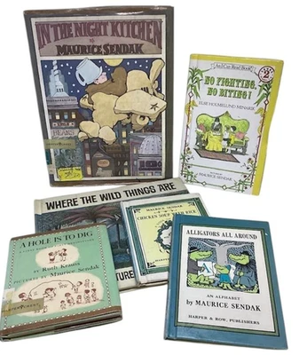 Maurice Sendak HB Lot Alligators Wild Things Night Kitchen Chicken Soup Vtg - Image 1 of 4