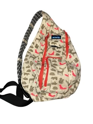 Bolso Bandolera Kavu Original Cuerda Bosque Bosque Animales Impresión Zorro Senderismo Foto 1 de 4