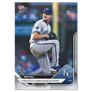 Rich Hill 14th Career Team 2025 MLB Topps NOW Card 453 prevendita - Foto 1 di 2