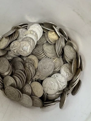 Medio dólar de plata Franklin 90 % plata [lote de 5] - Fechas mezcladas ENVÍO GRATUITO🔥 Foto 1 de 3