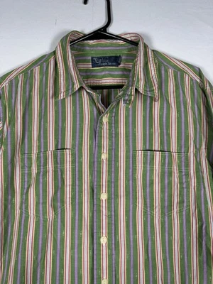 De Colección Polo Ralph Lauren Camisa Para Hombres XL Azteca Tribal Rayas Botones Bolsillos Campamento Nueva con Etiquetas Foto 1 de 4
