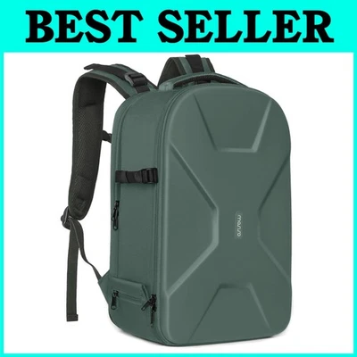 Camera Backpack with Laptop Compartment - Emerald Green - Image 1 of 4