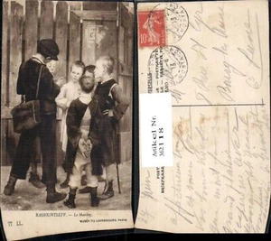 362118, postal de artista Bashkirtseff Le Meeting niños bolsa escolar pizarra escuela - Imagen 1 de 1