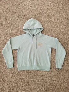 Volcom Hoodie Womens Medium (8) Light Blue Sweatshirt Skateboarding Street Comfy - Picture 1 of 9