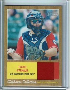 2011 Topps Heritage Minors Travis d'Arnaud "Clubhouse Collection" Jersey Relic