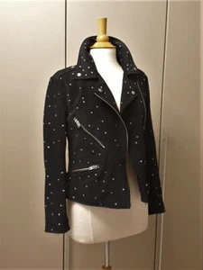 NEU 699-€ CLOSED Lederjacke S 36 Kalbsleder genietet leather jacket schwarz - Bild 1 von 19