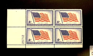 US Postage SC #1094 FLAG ISSUE 1957 Plate Block $1.79 Free shipping - Picture 1 of 2