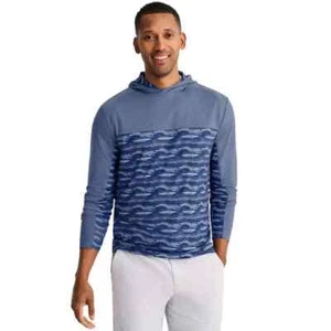 Sudadera con capucha Johnnie-O Braden Camo Performance para hombre azul marino XL absorbente de humedad - Imagen 1 de 5