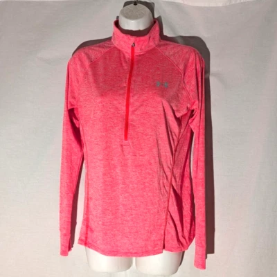 Under Armour Heat Gear Coral Manga Larga Med 1/2 Cremallera Ajuste Suelto, Top Atlético Gimnasio Foto 1 de 4