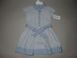 NWT, Toddler girl clothes, 4T, Carter's Striped Dress/   ~~SEE DETAILS ON SIZE~