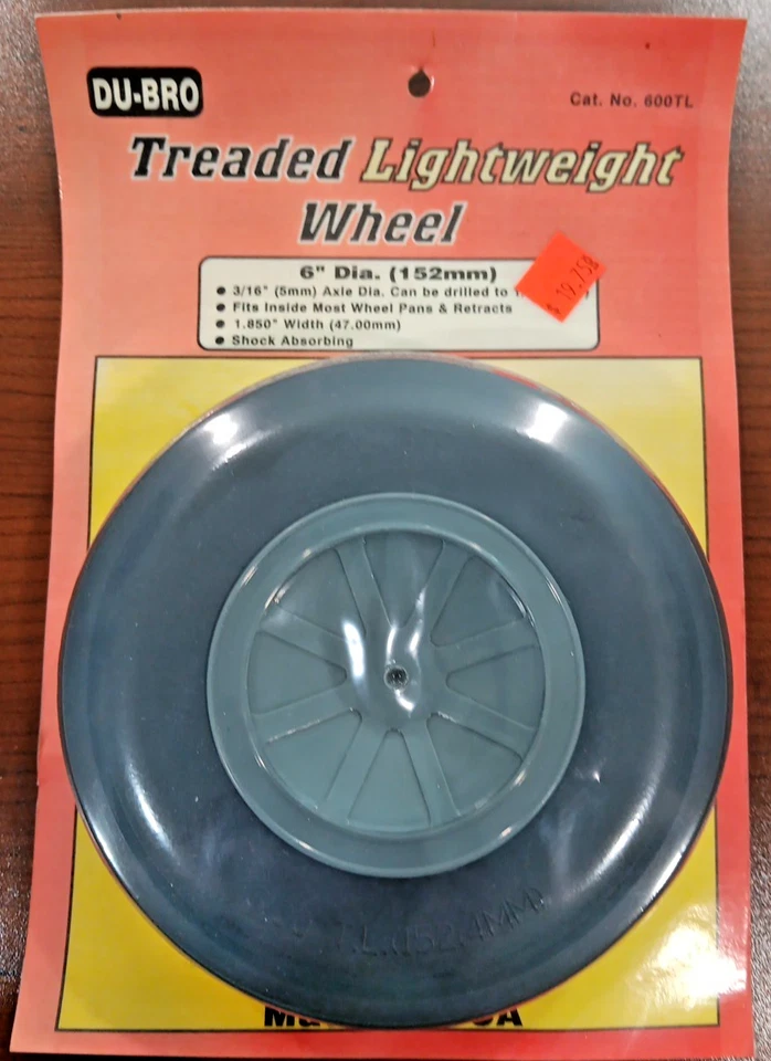 DU-BRO CAT. #600TL ~ ¡NUEVO EN PAQUETE!!~Rueda ligera pisada de 6 1/2" de diámetro Foto 1 de 3