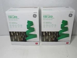 (2) GE Energy Smart 150 Warm White LED Plug-In Christmas / Wedding Icicle Lights - Picture 1 of 5