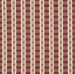 Clayton Pomegranate Red Stripe Woven Pattern Upholstery Fabric by the Yard - Picture 1 of 5