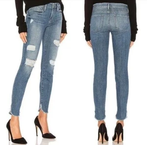 Frame Denim Le Skinny De Jeanne Havelock Distressed Frayed Jeans Womens Size 26 - Picture 1 of 13