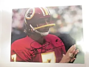 Joe Theismann Washington Redskins signiert 8 x10 Bild coa - Bild 1 von 2