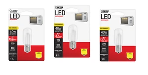 3 pack FEIT Electric 3.5 watts T8 LED Bulb 270 lumens Warm White Appliance - Picture 1 of 1