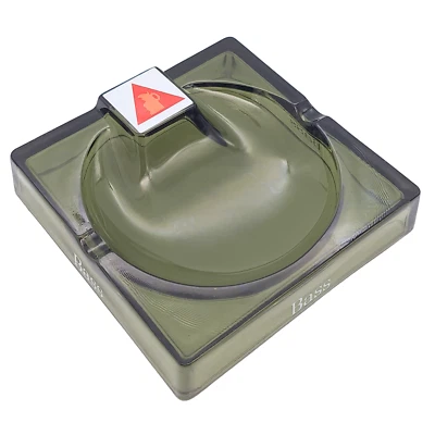 Vintage Bass Beer Ashtray, Rare Smoky Glass, Retro Pub Beer Garden Ashtray Decor - Image 1 of 4