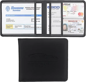 ✅Car Auto Insurance Registration Document Holders Strong Closure on Each - Picture 1 of 8