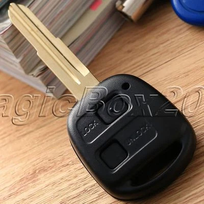 2 Button Car Key Blank Button Shell Case Enclosure For Toyota RAV4 Corolla Echo - Image 1 of 4