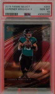2019 Select FELD LEVEL Rookie Karte von GARDNER MINSHEW psa EDELSTEIN NEUWERTIG 10 - Colts - Bild 1 von 2
