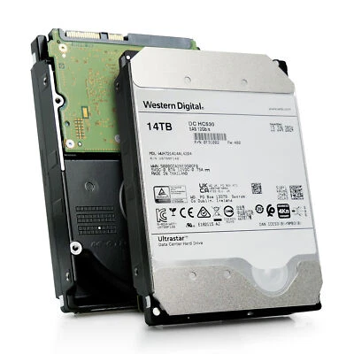WD DC HC530 14TB 7.2K RPM SAS 12Gb/s 4Kn 3.5" HDD WUH721414AL4204 0F31002 - Image 1 of 4