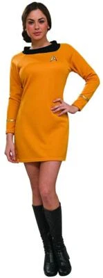 Command Dress Star Trek Original Series Classic Gold Halloween Adult Costume - Image 1 of 2