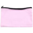 Pink Canvas Makeup Bag,Bulk Cosmetic Bags with Multi-Color Zipper,Canvas9891