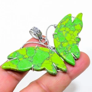 Copper Green Turquoise Gemstone Handmade Jewelry Pendant 1.97"VP-178 c433 - Picture 1 of 5