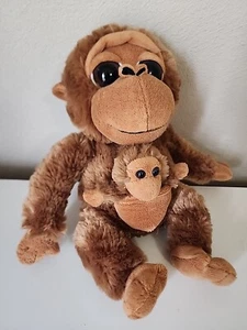 Busch Gardens Streichelzoo SeaWorld Plüsch Affe Gorilla Mama Baby - Bild 1 von 14