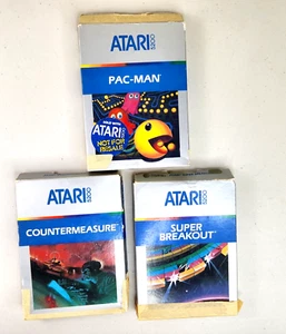 Atari 5200 PAC-MAN, Super Breakout, Countermeasure Game - Los of 3 - Picture 1 of 18