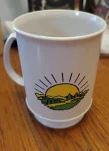 1 Vintage 1970's Retro Pedestal Coffee Cup From The Sunrise Mountain Camping Set - Picture 1 of 6