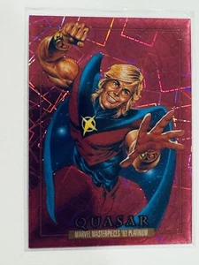 2024 Marvel Masterpieces โ92 Platinum PINK LASERS #72 Quasar #722/992๐ - Picture 1 of 2