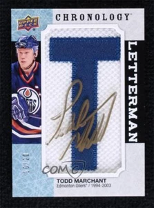 2018 Chronology Letterman Letter Relics 10/20 Todd Marchant #L-ED-TM Patch Auto - Picture 1 of 1