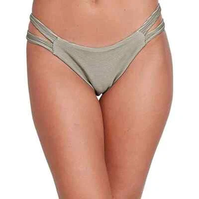 Pantalones de natación de bikini RVCA verde militar tiro medio cobertura media talla grande Foto 1 de 4