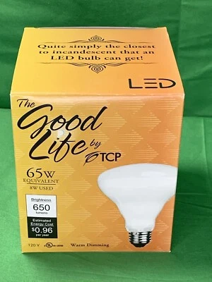 TCP FBR30D65GL1 650 Lumens/ 65 Watt with 8 Watts LED The Good Life ( Box Of 10 ) - Image 1 of 4