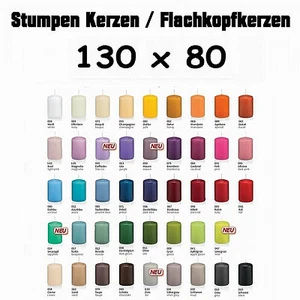 6x Kerze 13x8cm RAL Qualität / Kerzen Wiedemann / neue Farben 2022 - Picture 1 of 41