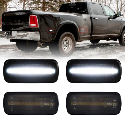 Luz marcadora lateral LED ahumada doble platón para Dodge RAM 2010-2018 2500 3500 Foto 1 de 4
