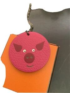 Hermes Round Animal Charm Pink Pig Rare Perfect for Birkin, Kelly, Rodeo - Picture 1 of 7
