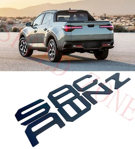 BLACK matte raised letters fit HYUNDAI SANTA CRUZ 2022 23 tailgate insert - Foto 1 di 9