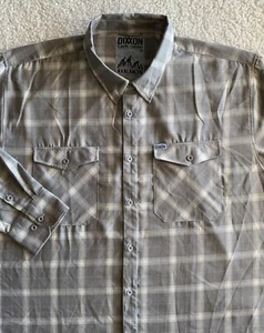 Dixxon Flannel Avalanche Shirt Men 5X Plaid Gray White Check Long Sleeve Button - Picture 1 of 11