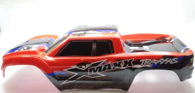 TRAXXAS X-Maxx 8S 7811R Karosserie Rot Blau Lackiert Beklebt TXM® - Bild 1 von 3