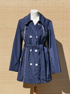 maritimer Regenmantel NAUTICA Trenchcoat blau Regenjacke Friesennerz Gr. M - Bild 1 von 7